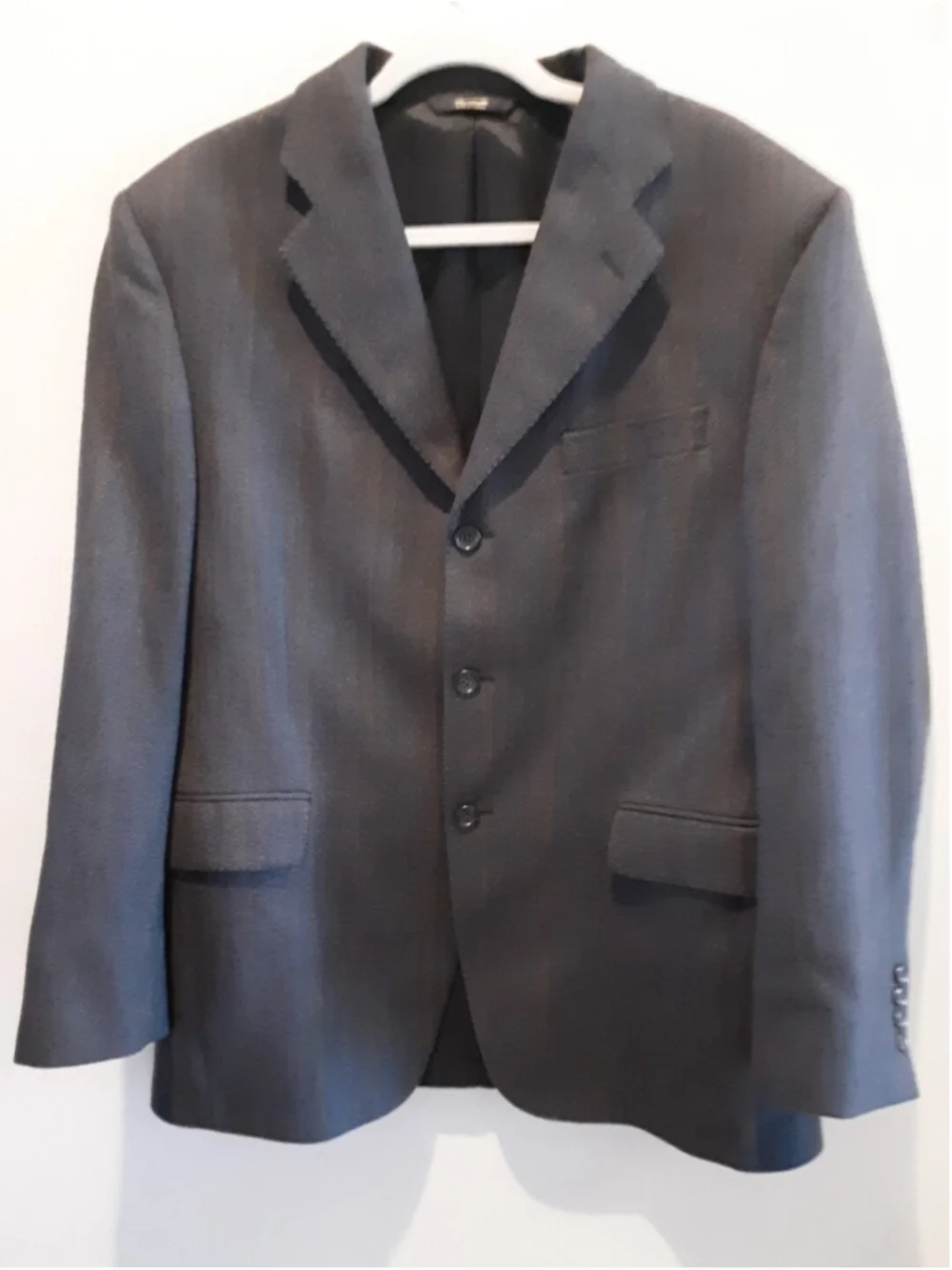 FACONNABLE Sport Coat 41R Model- LAWRENCE Blue Gray Windowpane Double Vent Mint